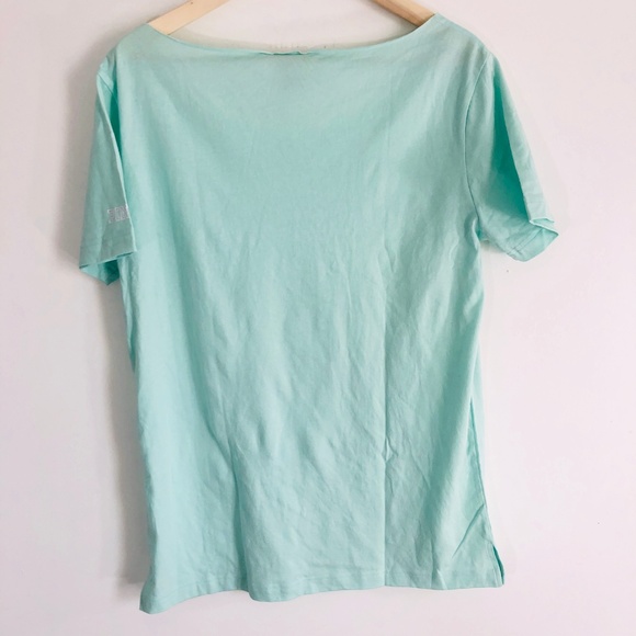 VS PINK | Short Sleeve Teal London Tee (VS79103) - Picture 3 of 6